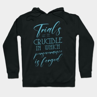 Trials are the crucible in which perseverance is forged Hoodie